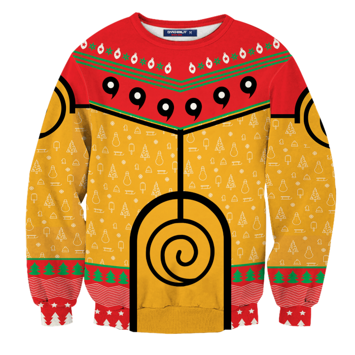 Nine Tails Christmas Chakra Unisex Wool Sweater FDM0310 S Official Otaku Treat Merch