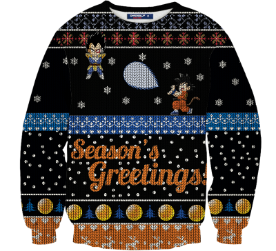 Saiyan Christmas Unisex Wool Sweater FDM0310 S Official Otaku Treat Merch