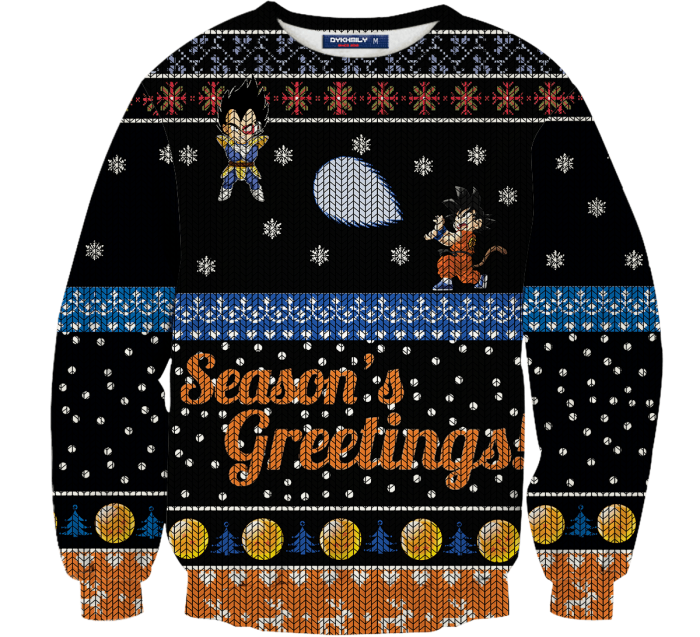 Saiyan Christmas Unisex Wool Sweater FDM0310 S Official Otaku Treat Merch