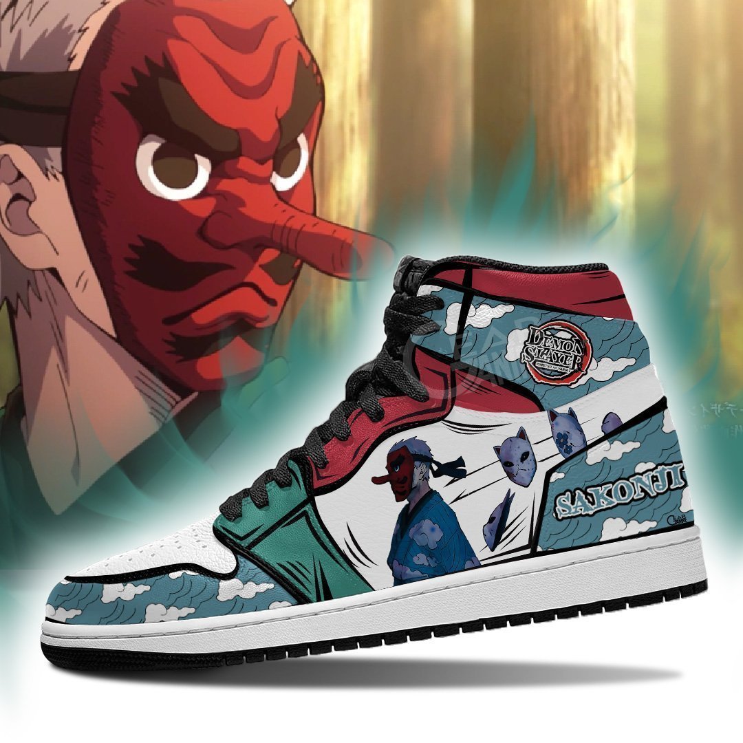 sakonji urokodaki shoes boots demon slayer anime jordan sneakers fan gift idea gearanime 3 - Otaku Treat