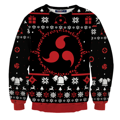 Sharingan Christmas Unisex Wool Sweater FDM0310 S Official Otaku Treat Merch