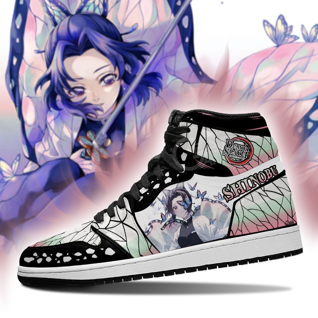 shinobu kocho shoes boots demon slayer anime jordan sneakers fan gift idea gearanime 3 - Otaku Treat