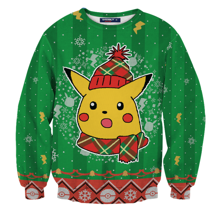 Shocked Pikachu Unisex Wool Sweater FDM0310 S Official Otaku Treat Merch
