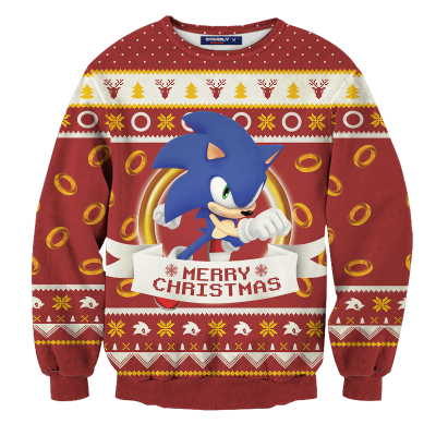 Super Sonic Christmas Unisex Wool Sweater FDM0310 S Official Otaku Treat Merch