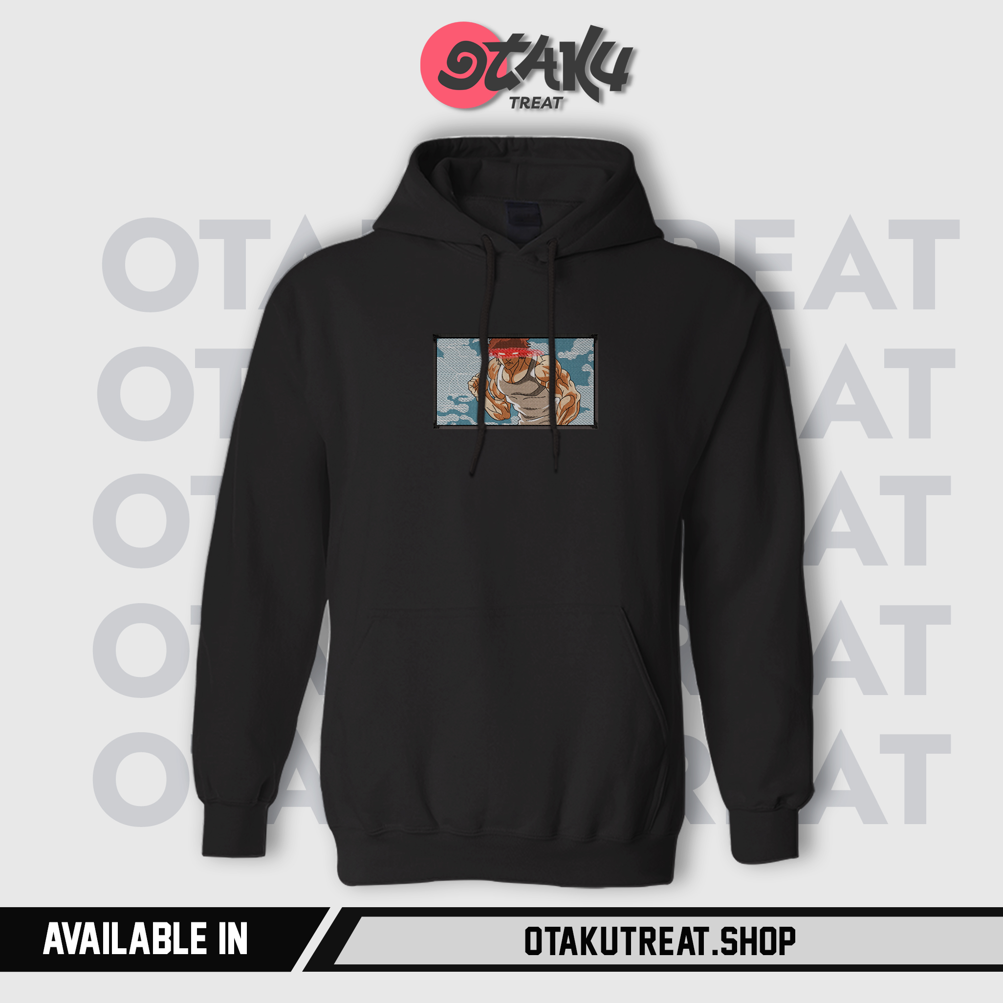 Baki Hanma Box Embroidered Hoodie