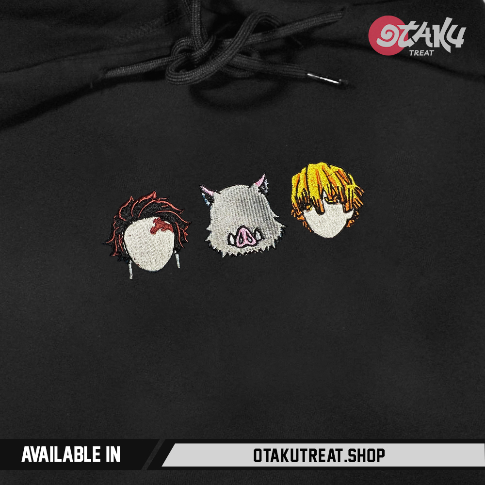 Cute Demon Guys Embroidered Hoodie
