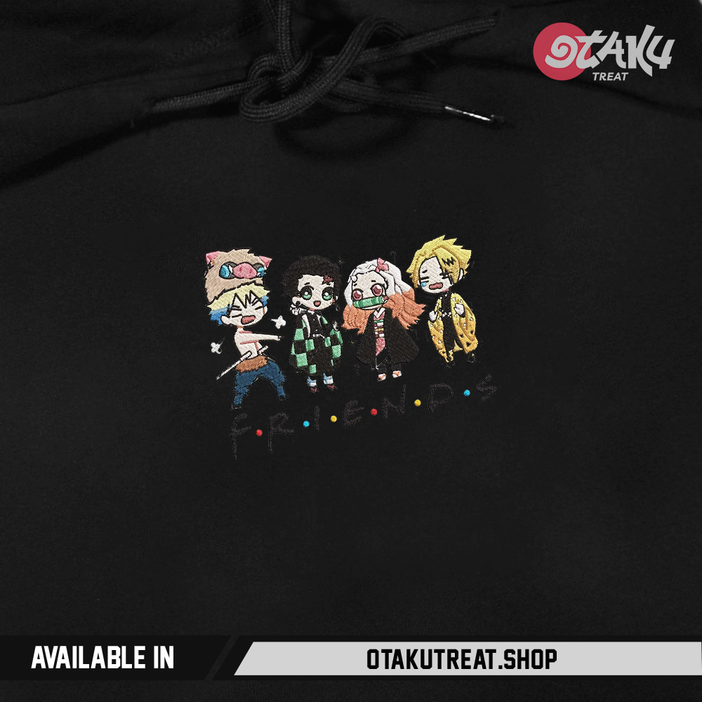 Demon Friends Chibi Embroidered Hoodie