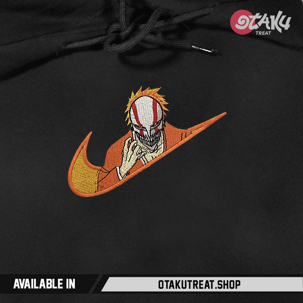 Hollow Mask Ichigo Kurosaki Embroidered Hoodie