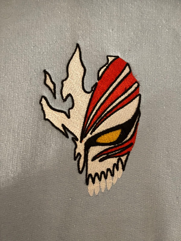Bleach Ichigo White Mask Embroidered Hoodie / Sweatshirt photo review