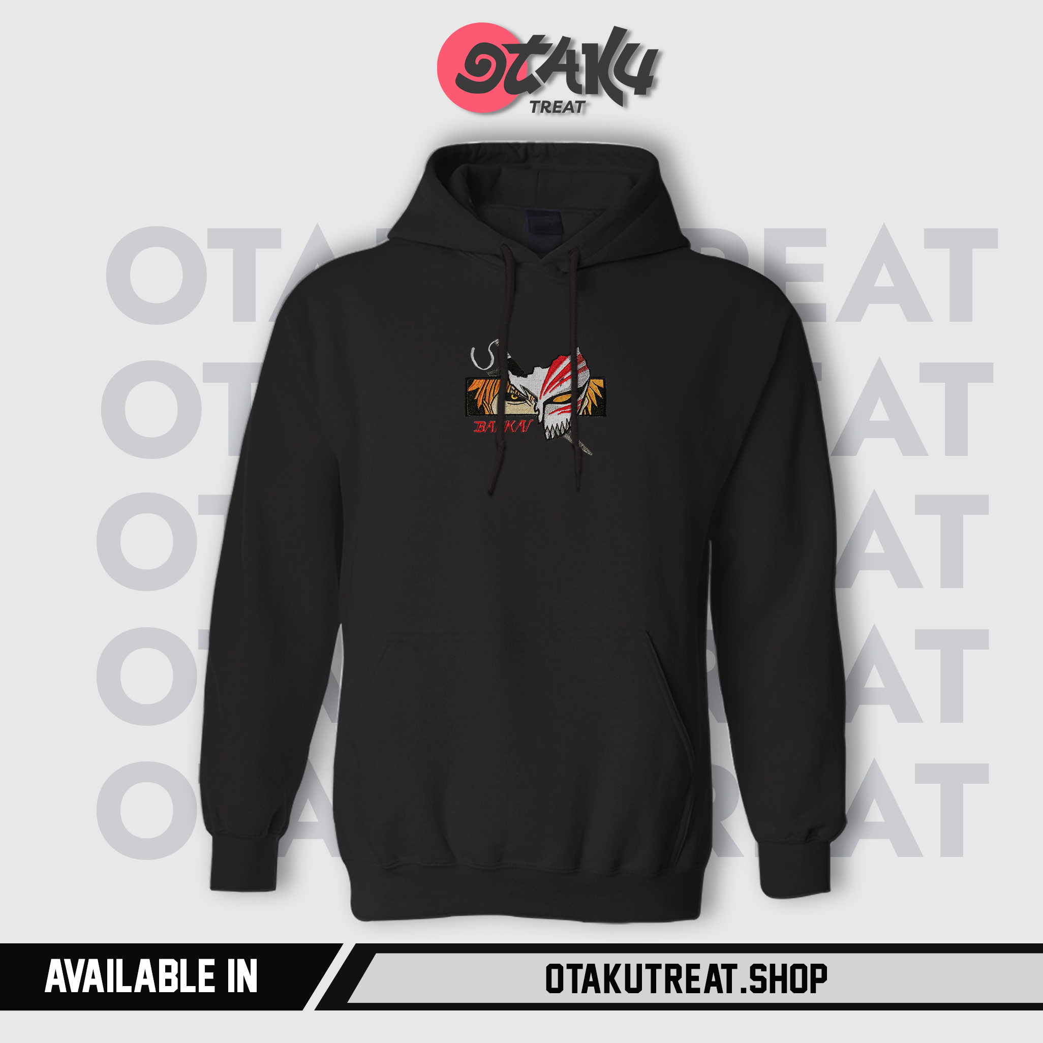 Ichigo Hollow Mask Bankai Embroidered Hoodie