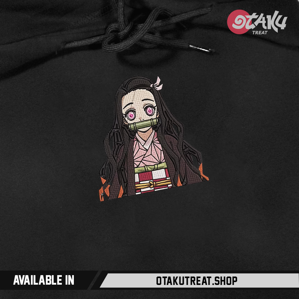 Inspired Kamando Nezuko Embroidered Hoodie