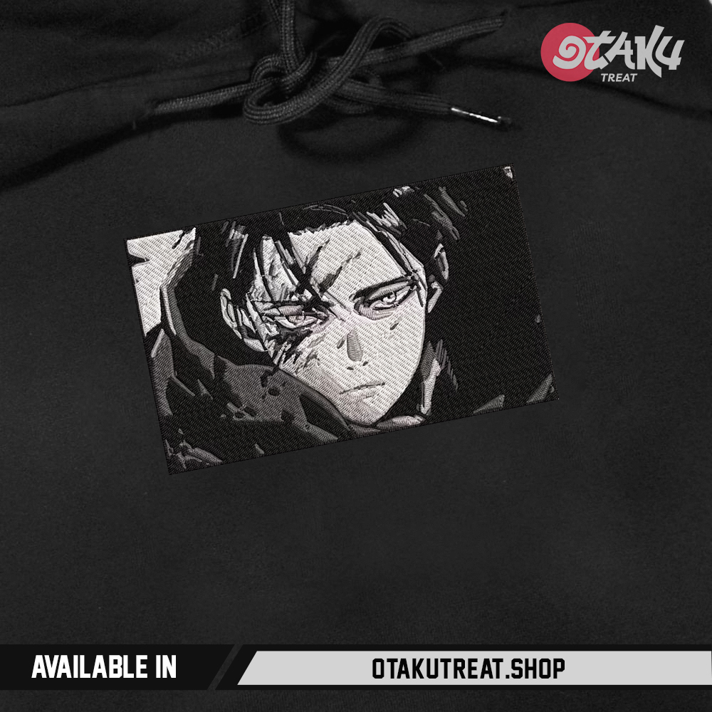 Levi Ackerman Inspired Embroidered Hoodie