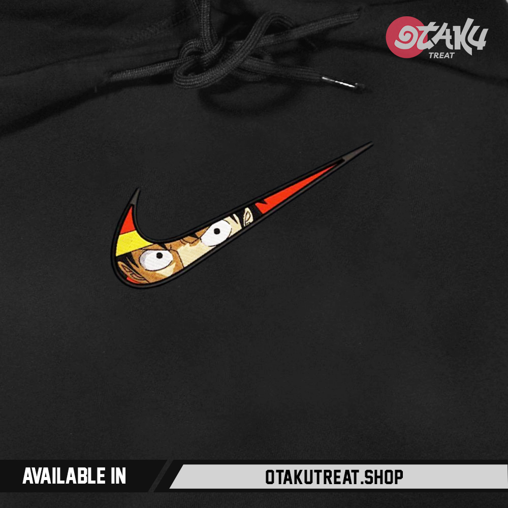Luffy Eyes Sport Logo Embroidered Hoodie