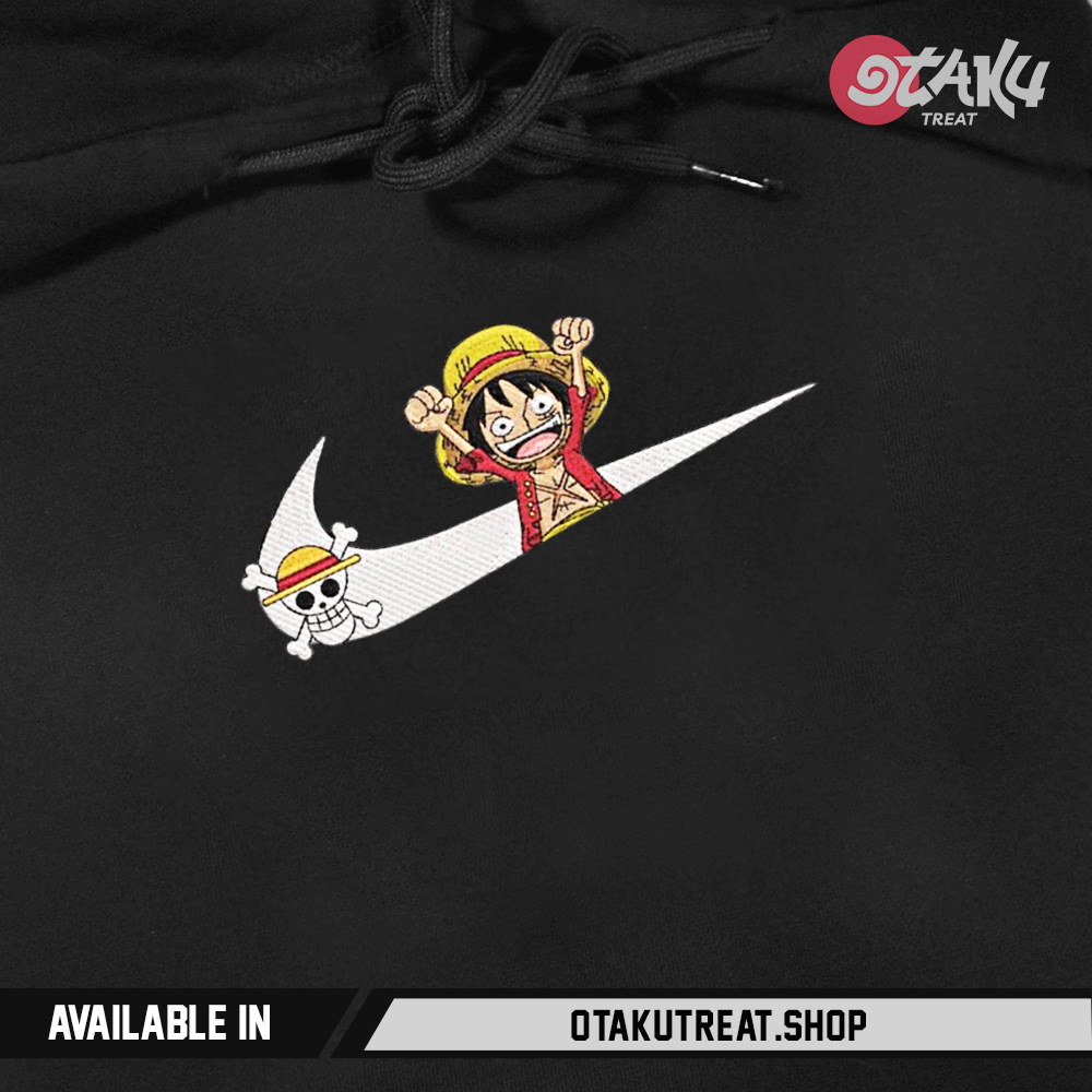 Luffy Logo Embroidered Hoodie