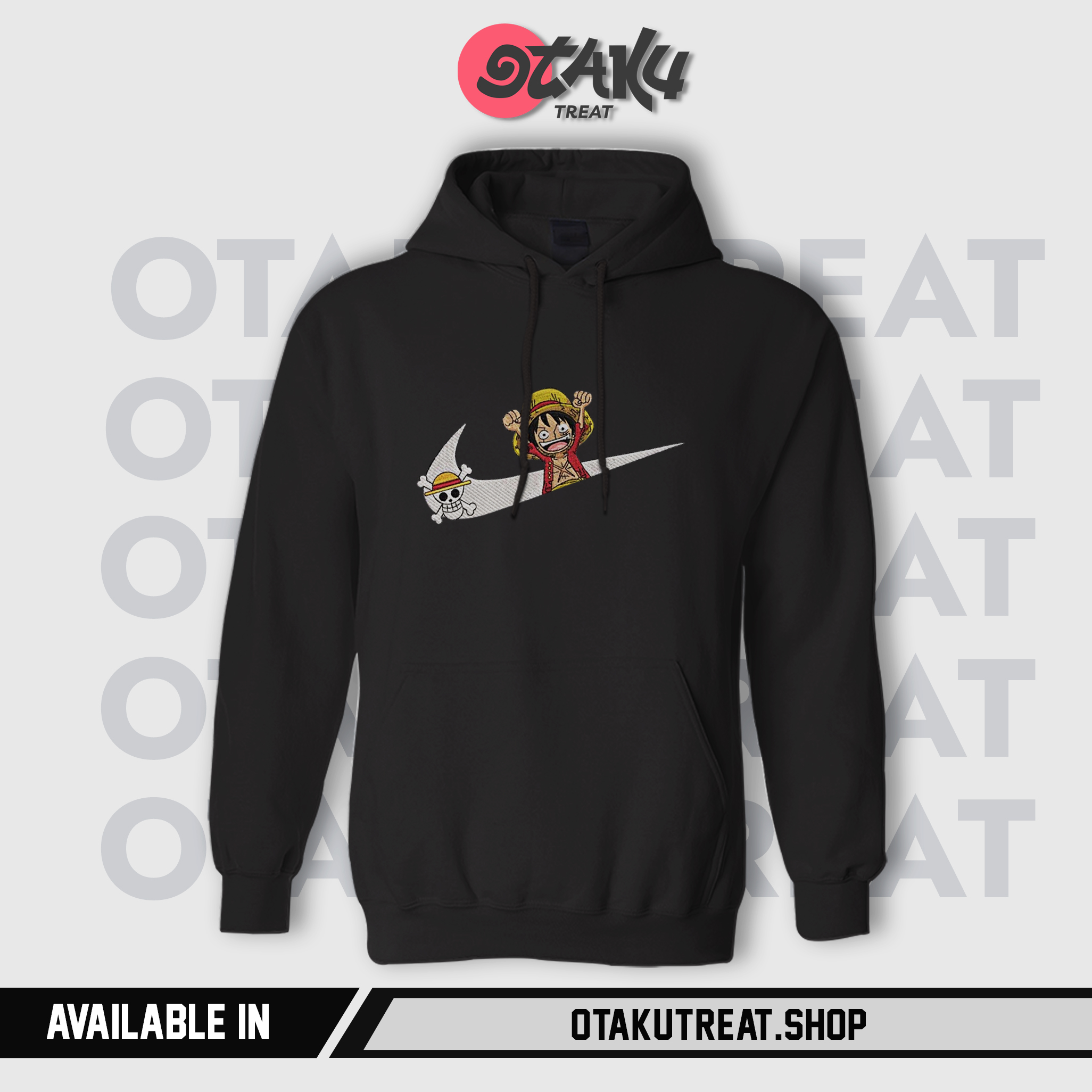 Luffy Logo Embroidered Hoodie