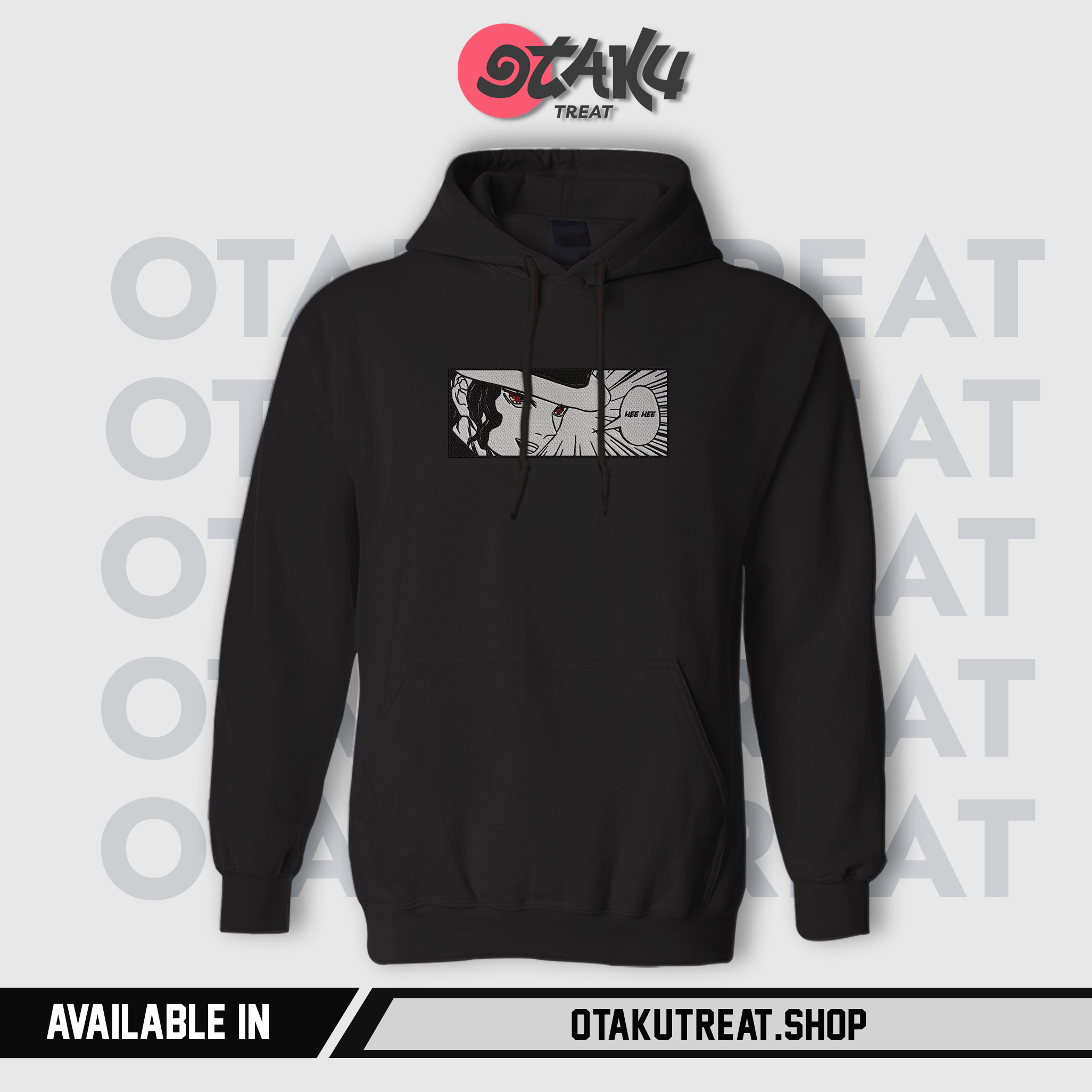 Muzan Kibutsuji Hee Hee Embroidered Hoodie