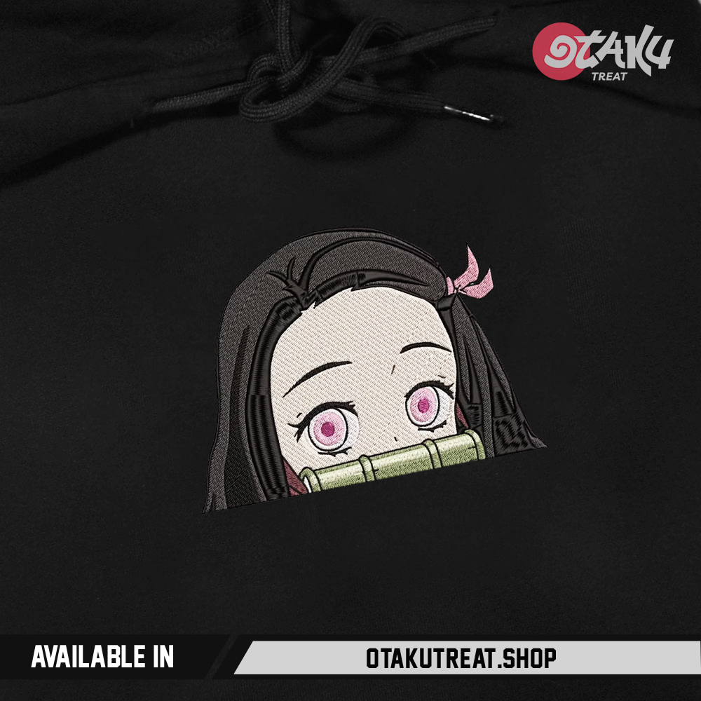 Nezuko Cute Face Embroidered Hoodie