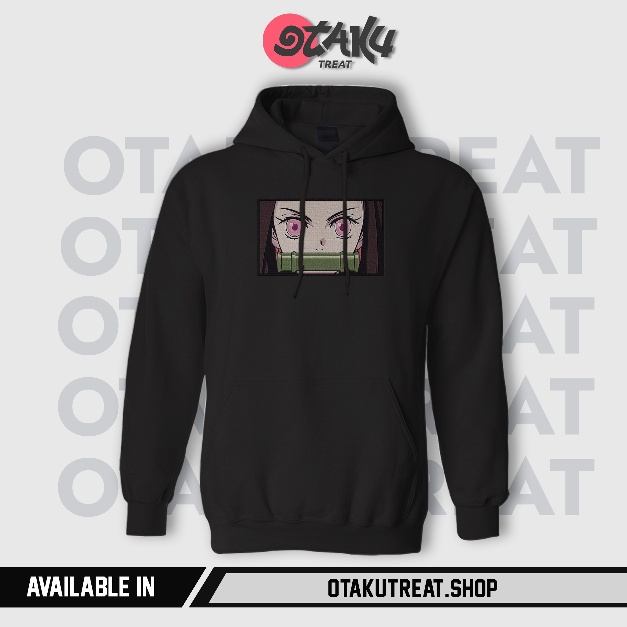 Nezuko Eyes Box Embroidered Hoodie