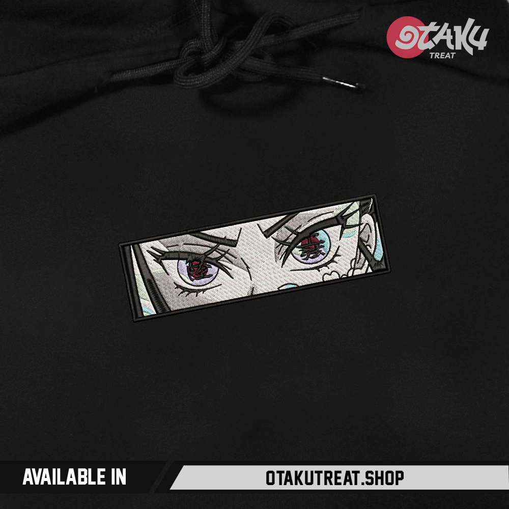 Nezuko Eyes Inspired Embroidered Hoodie