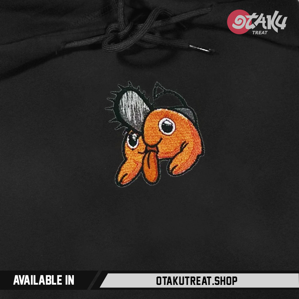 Pochita Chainsaw Embroidered Hoodie