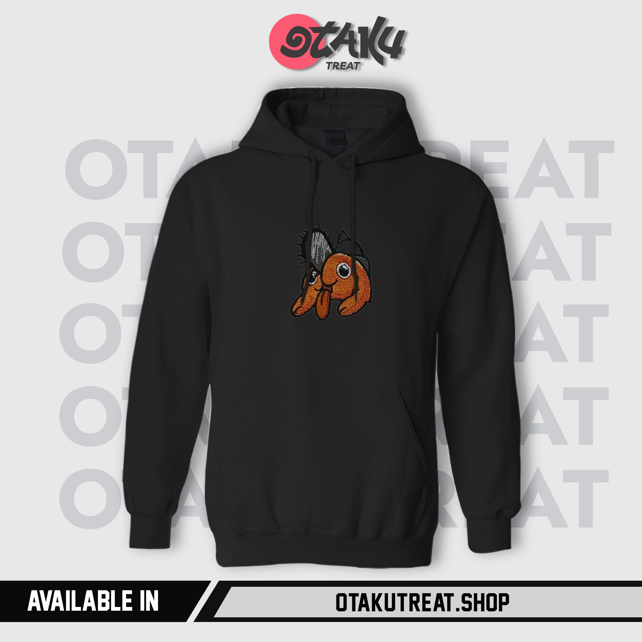 Pochita Chainsaw Embroidered Hoodie