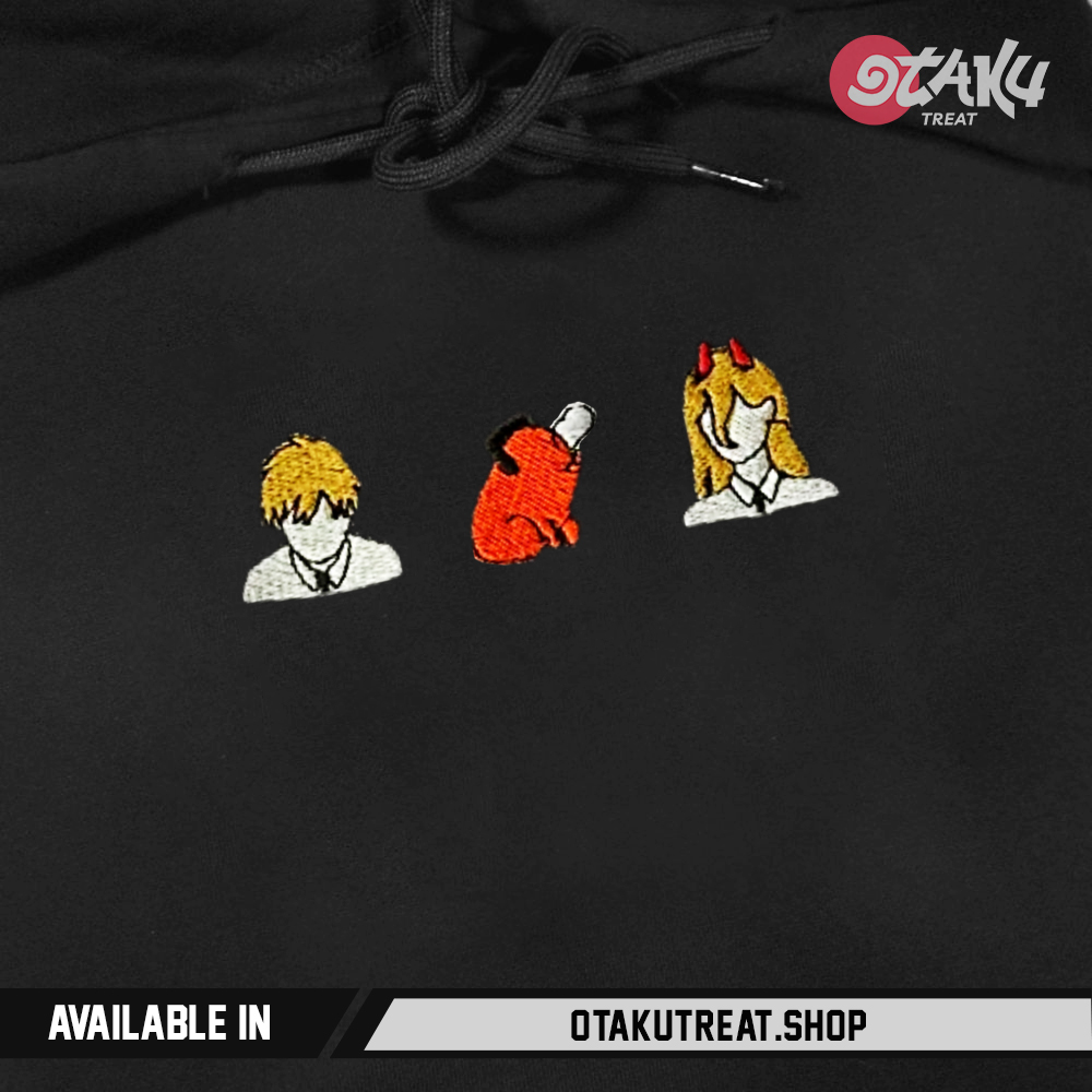 Pochita Embroidered Hoodie