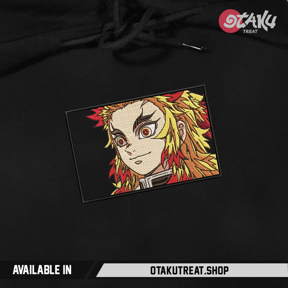 Rengoku Kyojuro Box Embroidered Hoodie