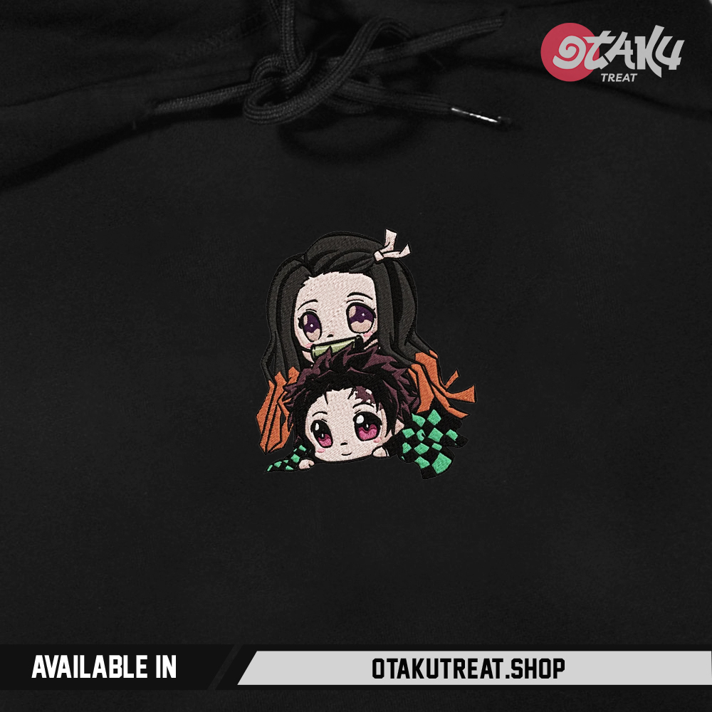 Siblings Chibi Embroidered Hoodie