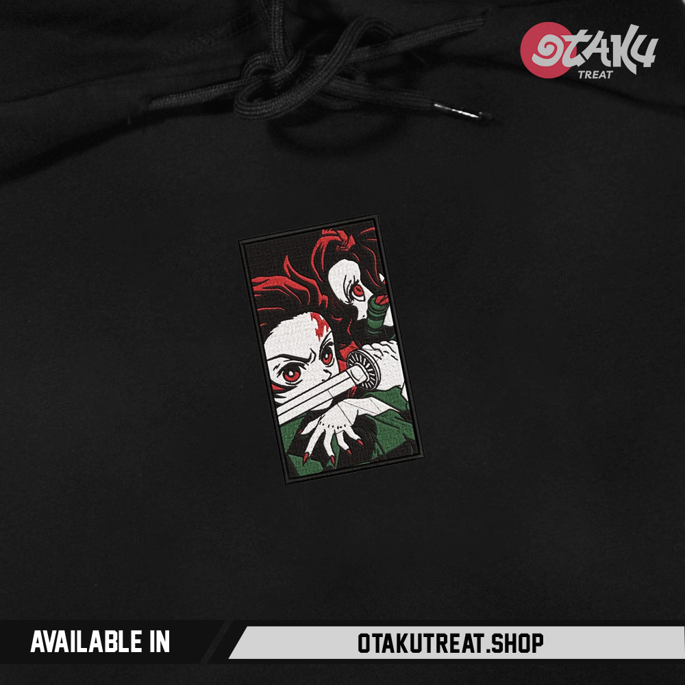 Siblings Vertical Box Embroidered Hoodie