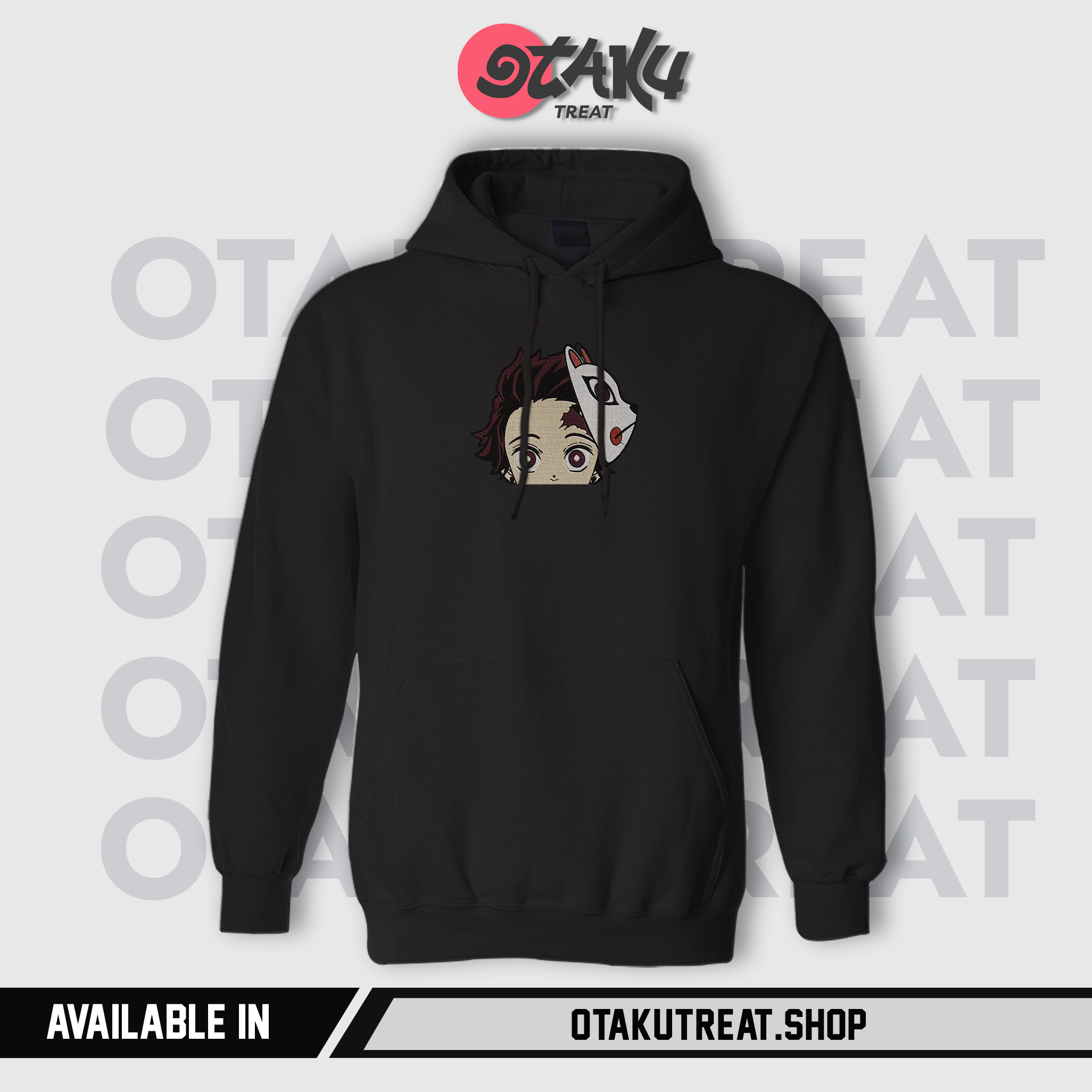 Tanjiro and the mask Embroidered Hoodie