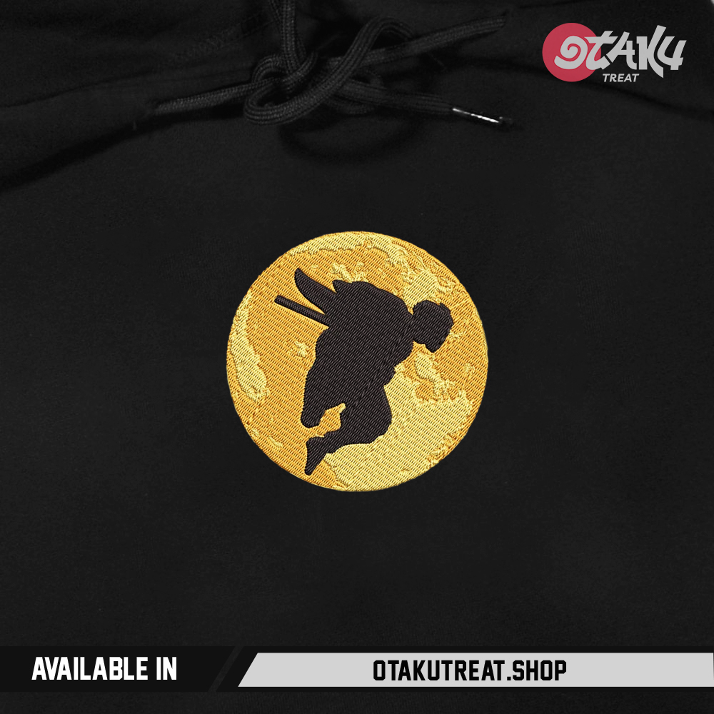 Zenitsu and the moon Embroidered Hoodie
