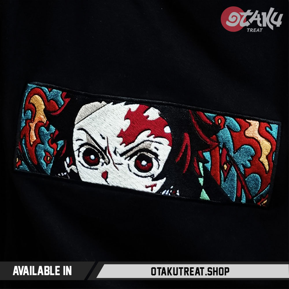 Tanjiros Rage Embroidered Hoodie Sweatshirt 1
