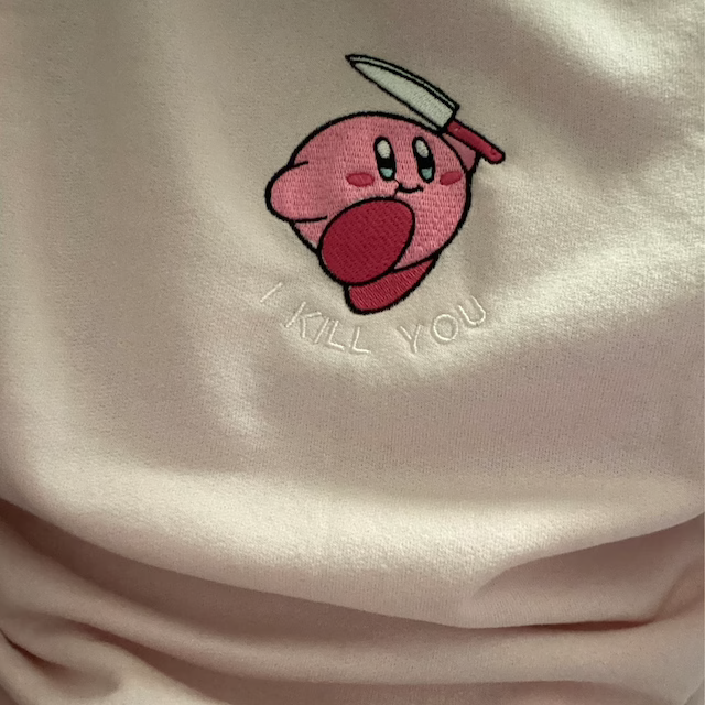 Kirby Cut You Embroidered Hoodie / Sweatshirt / T-shirt photo review
