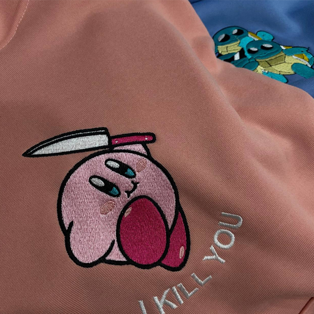 Kirby Cut You Embroidered Hoodie / Sweatshirt / T-shirt photo review