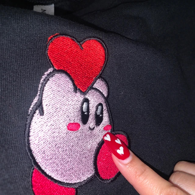 Kirby Cut You Embroidered Hoodie / Sweatshirt / T-shirt photo review