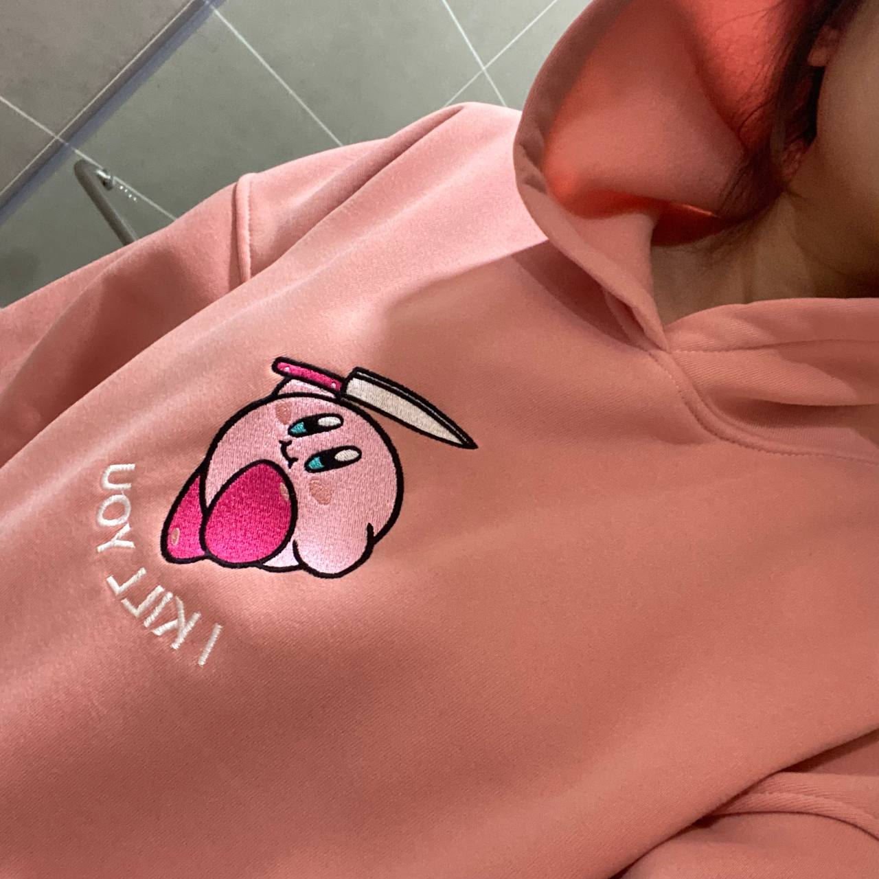 Kirby Cut You Embroidered Hoodie / Sweatshirt / T-shirt photo review
