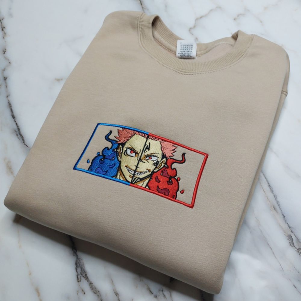Itadori x Sukuna Embroidered Hoodie / T-shirt photo review